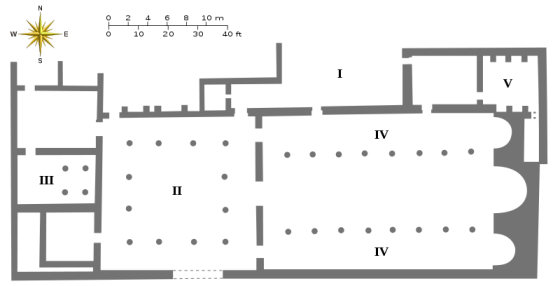 Byzantine Church Layout Map(Petra)