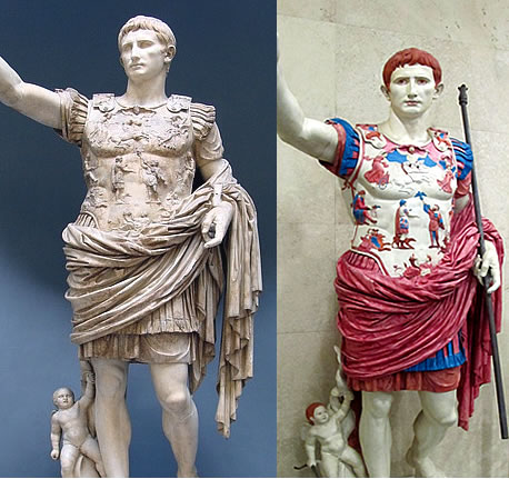 Древние римские статуи окраска