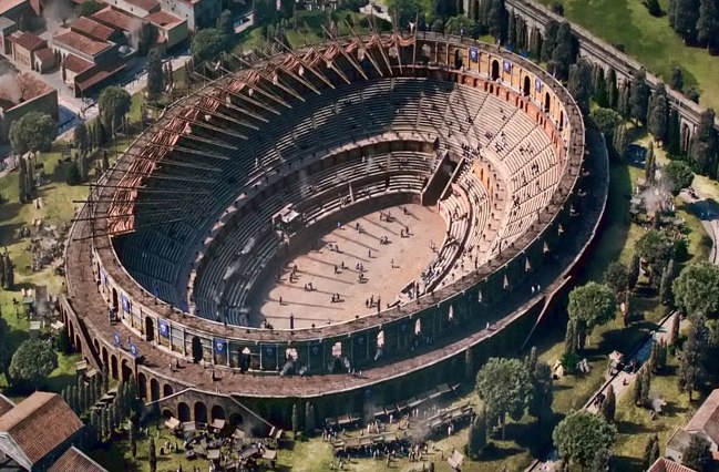 Реконструкция Амфитеатра в Помпеях