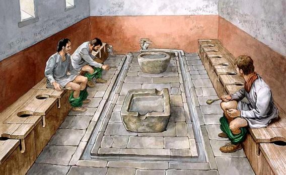 Roman toilets Pompeii
