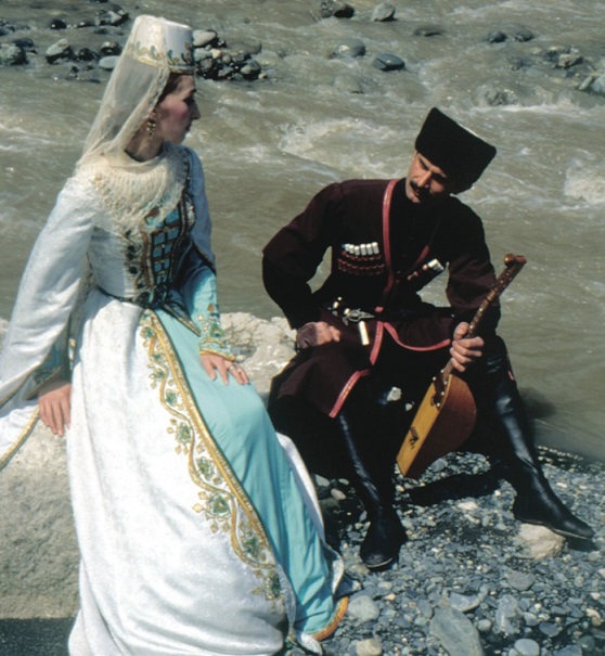 Ossetians in traditional clothes.