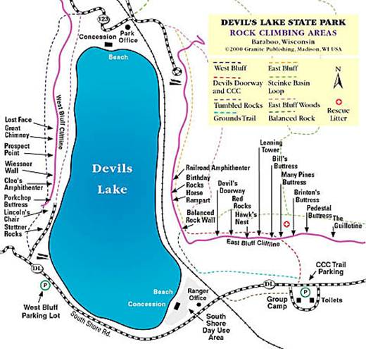 Devils Lake Campground Map