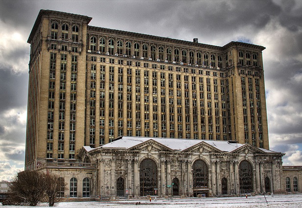 Центральный вокзал Мичигана в Детройте, США